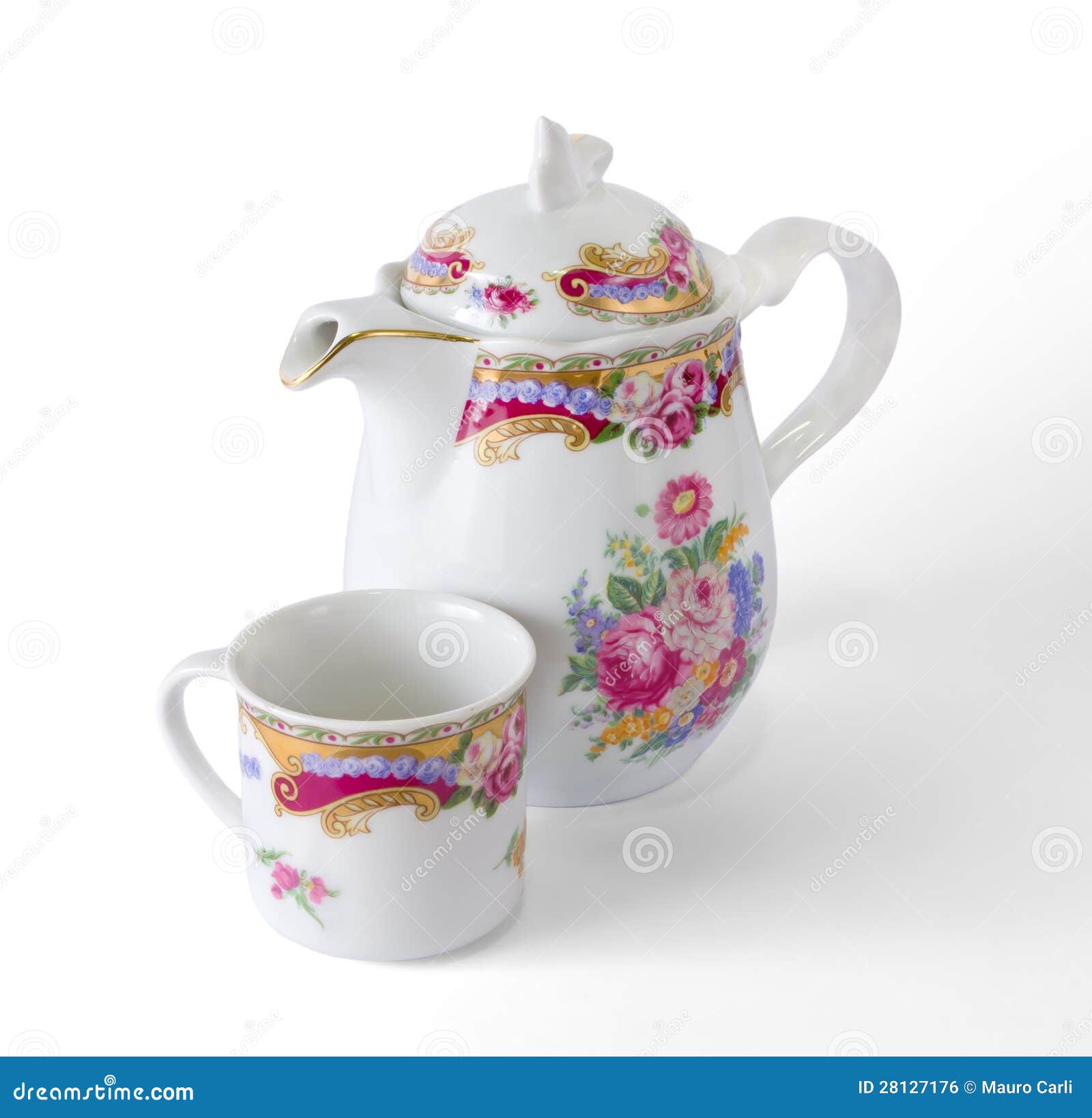 Ceramic Coffee Pot and Cup stock photo. Image of decoration 28127176