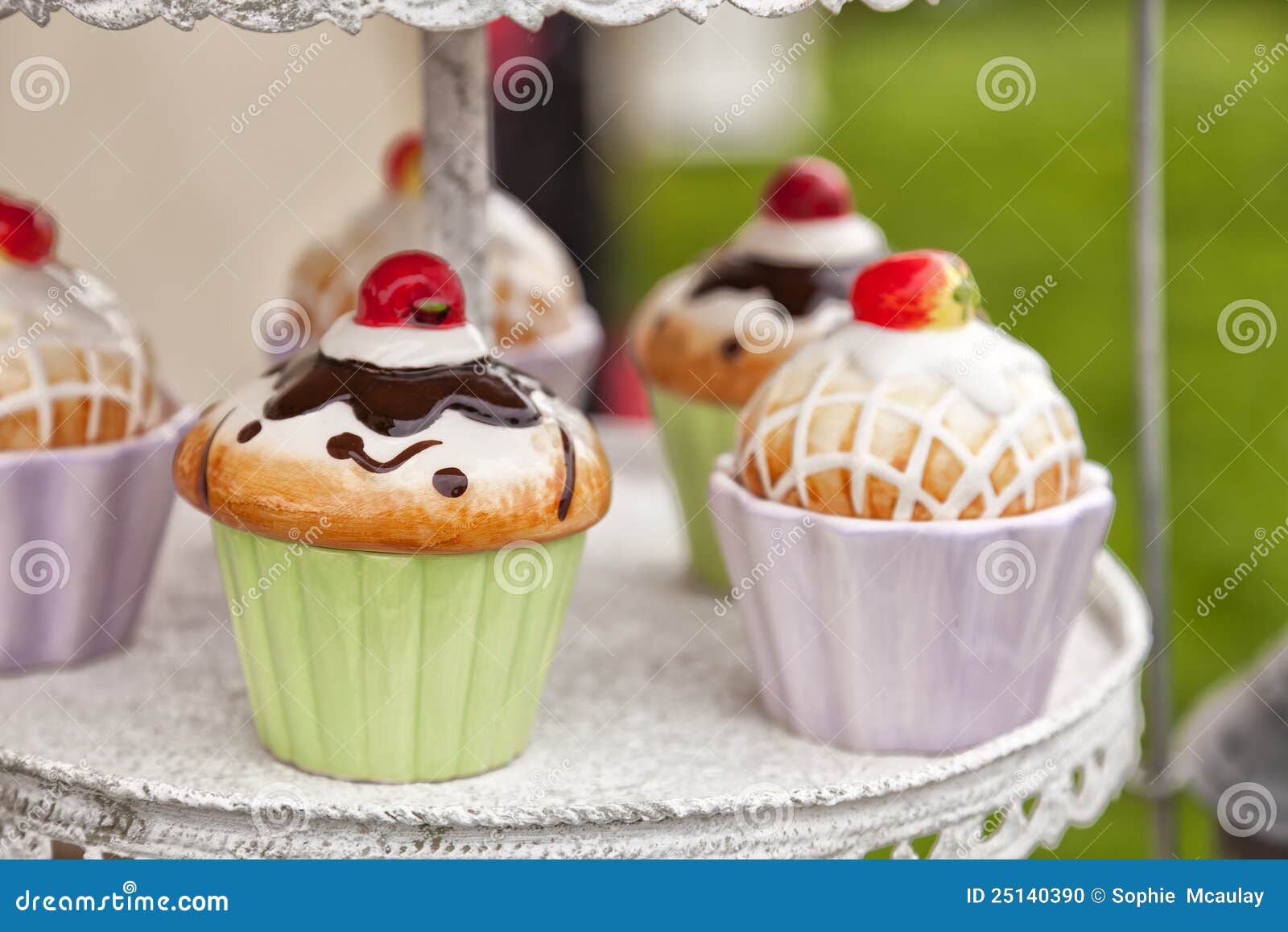 Ceramic cupcake containers stock photo. Image of party 25140390