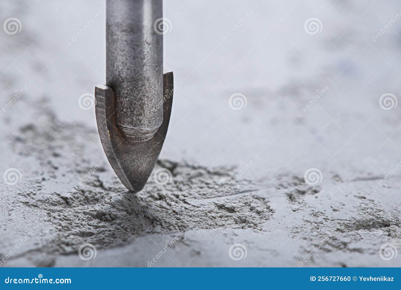 Ceramic Drill Bit Make Holes in Concrete Wall with Industrial Drill
