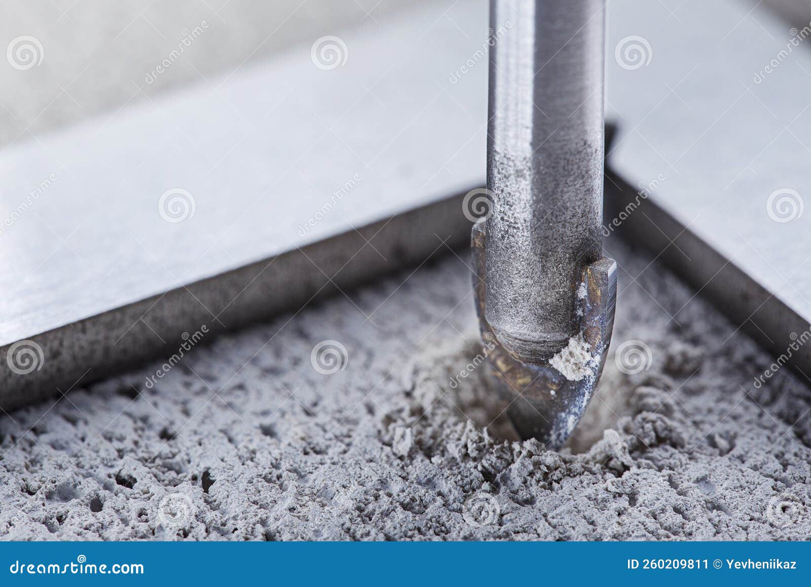 Ceramic Drill Bit Make Holes in Concrete Wall with Industrial Drill