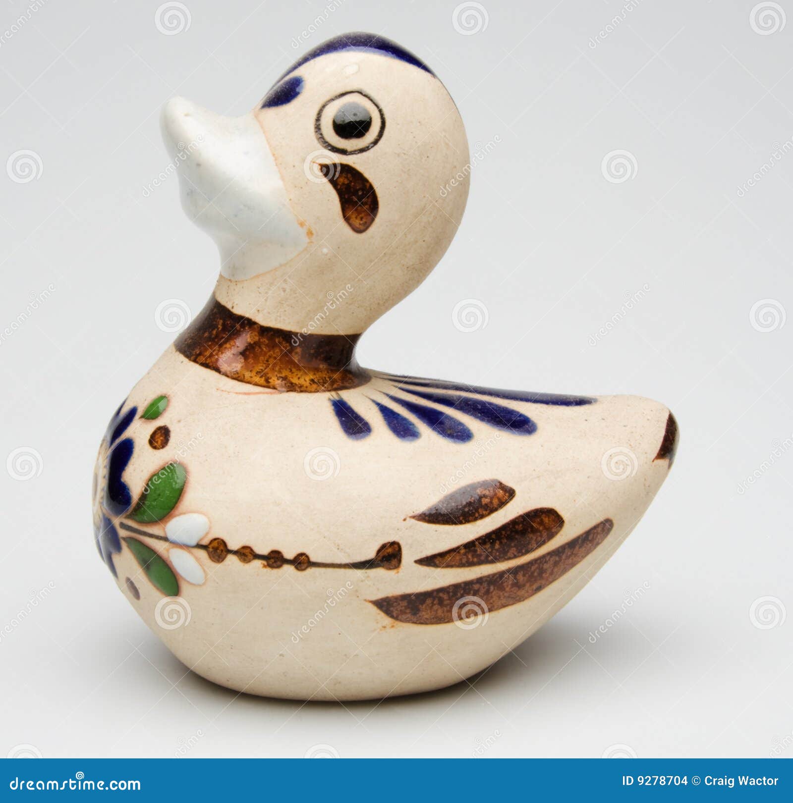 Vintage Hand Painted Duck Ceramic Duck Statuary Knick Knacks Home