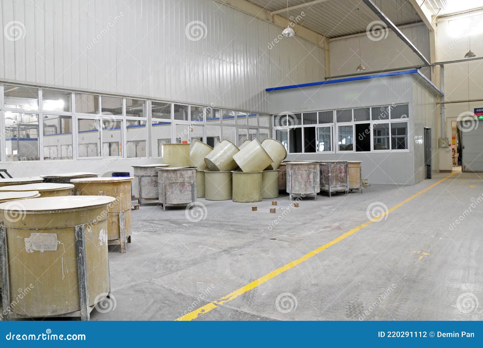 Ceramic factory equipment stock photo. Image of shipping 220291112