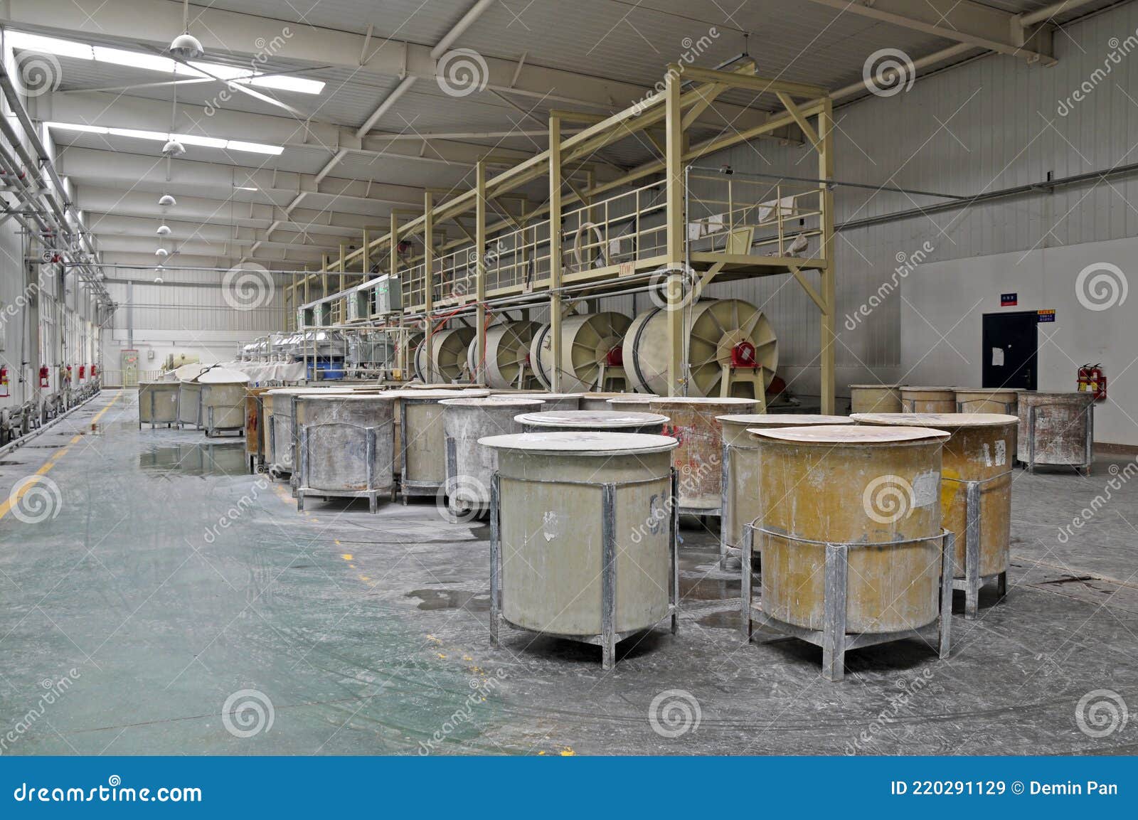 Ceramic factory equipment stock image. Image of manufacturing 220291129