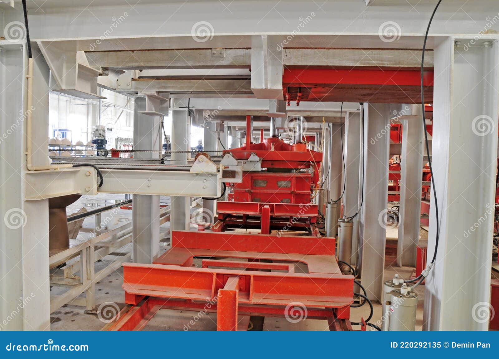 Ceramic factory equipment stock image. Image of distribution 220292135