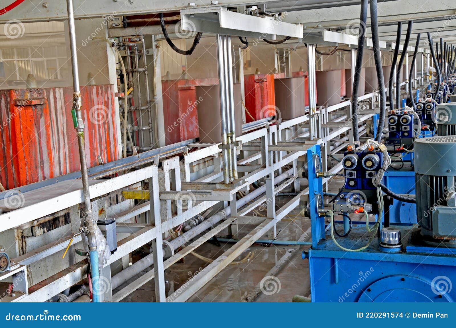 Ceramic factory equipment stock photo. Image of conveyor 220291574