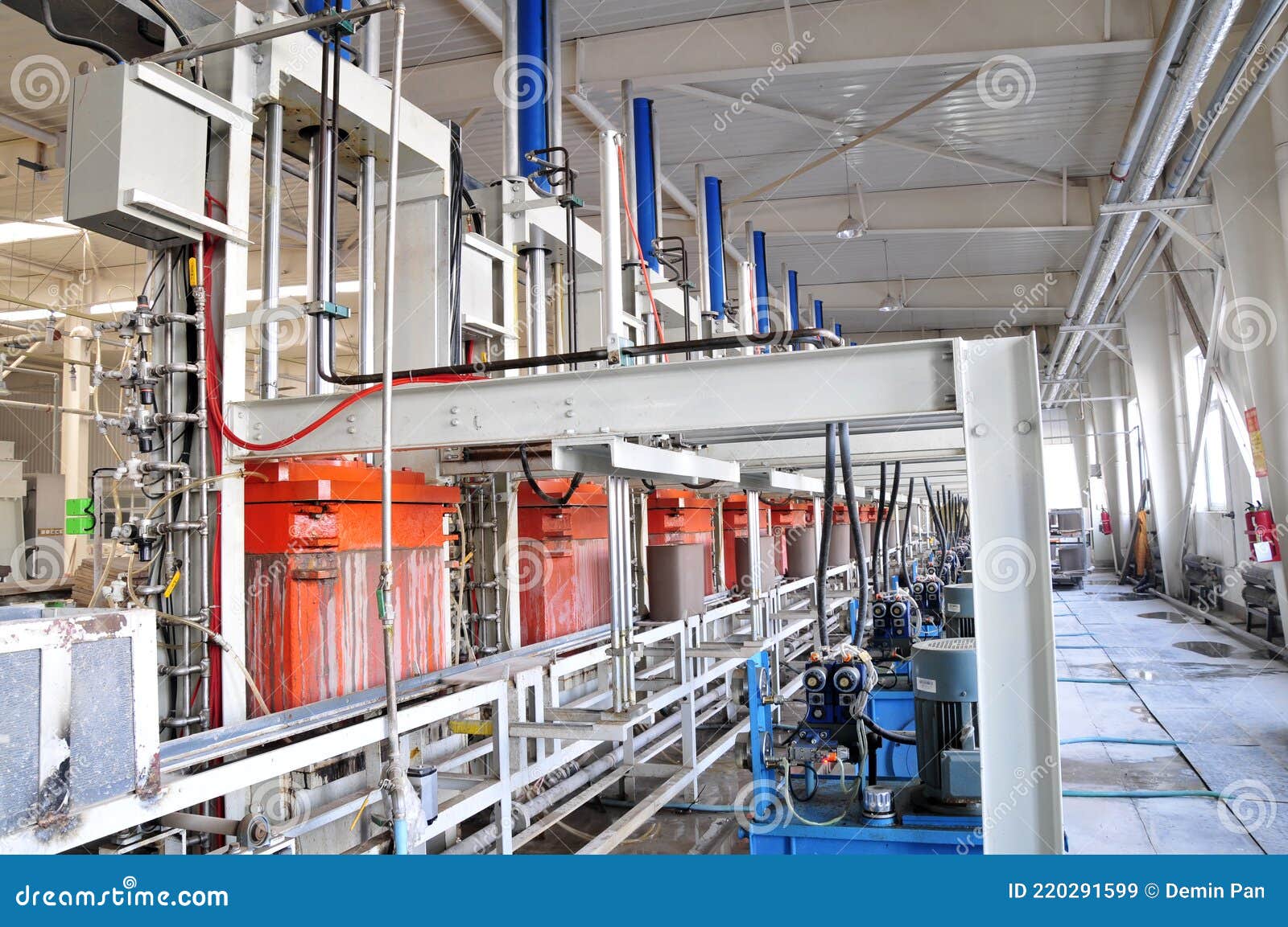 Ceramic factory equipment stock image. Image of shipping 220291599