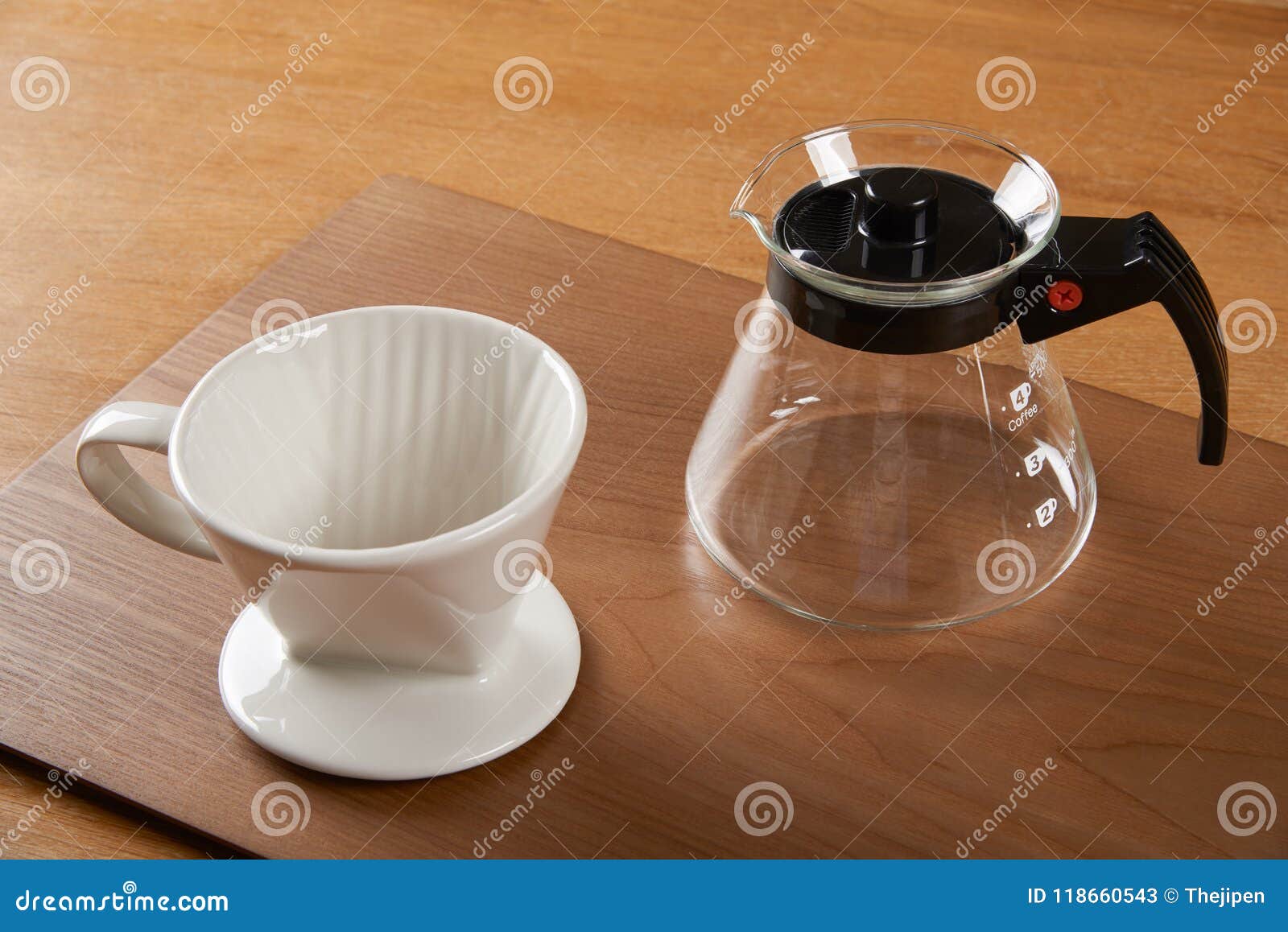 Coffee brewer and server stock image. Image of cafe 118660543