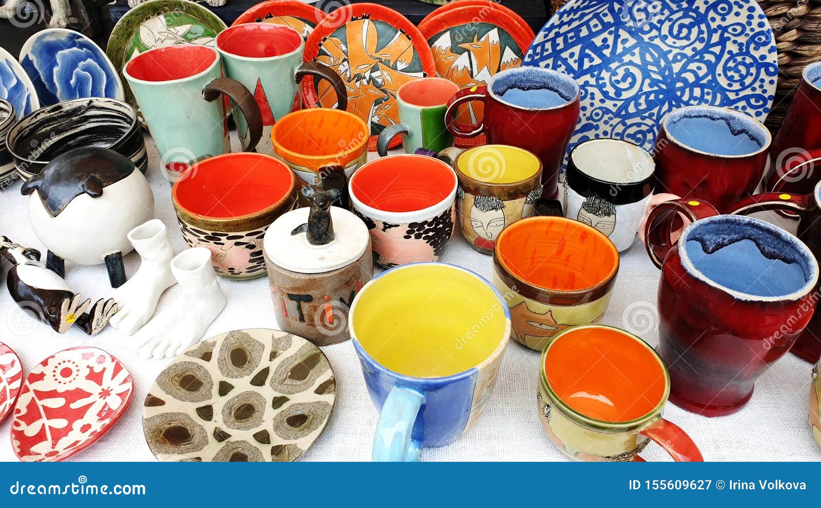Ceramic Handicraft Hand Made Manufacturing Market Stock Image Image