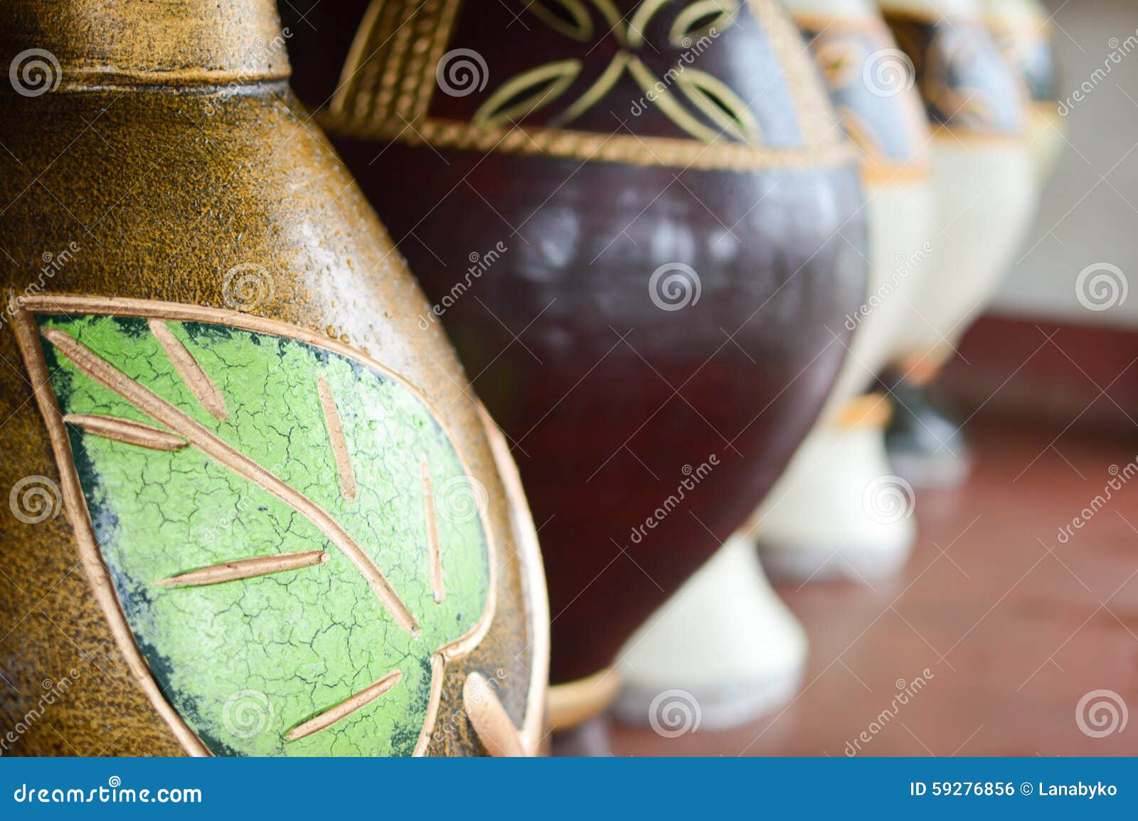 ceramic handycrafts in the shops along the main road of san juan oriente in the highlands between granada and masaya, nicara