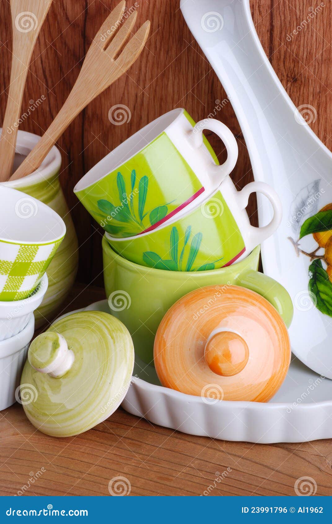 Ceramic kitchen tools stock photo. Image of spoons, utensils 23991796