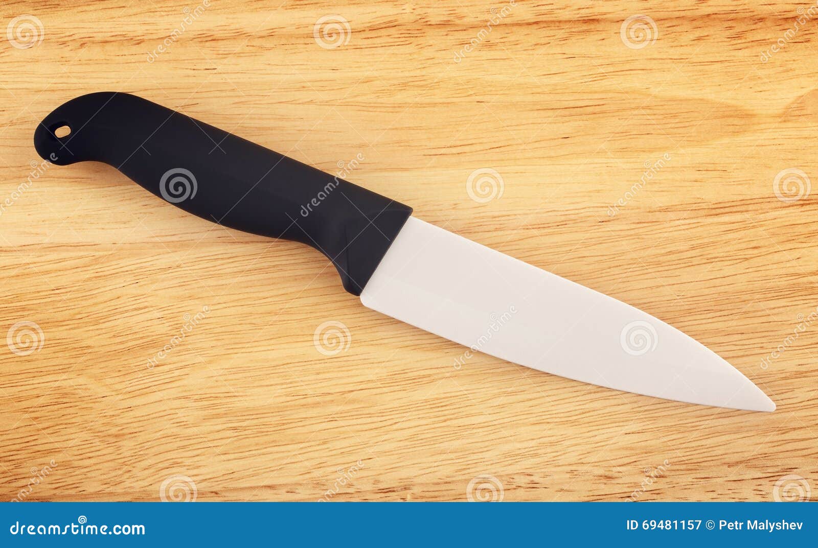 Ceramic Knife on Cutting Board Stock Image Image of black, food 69481157