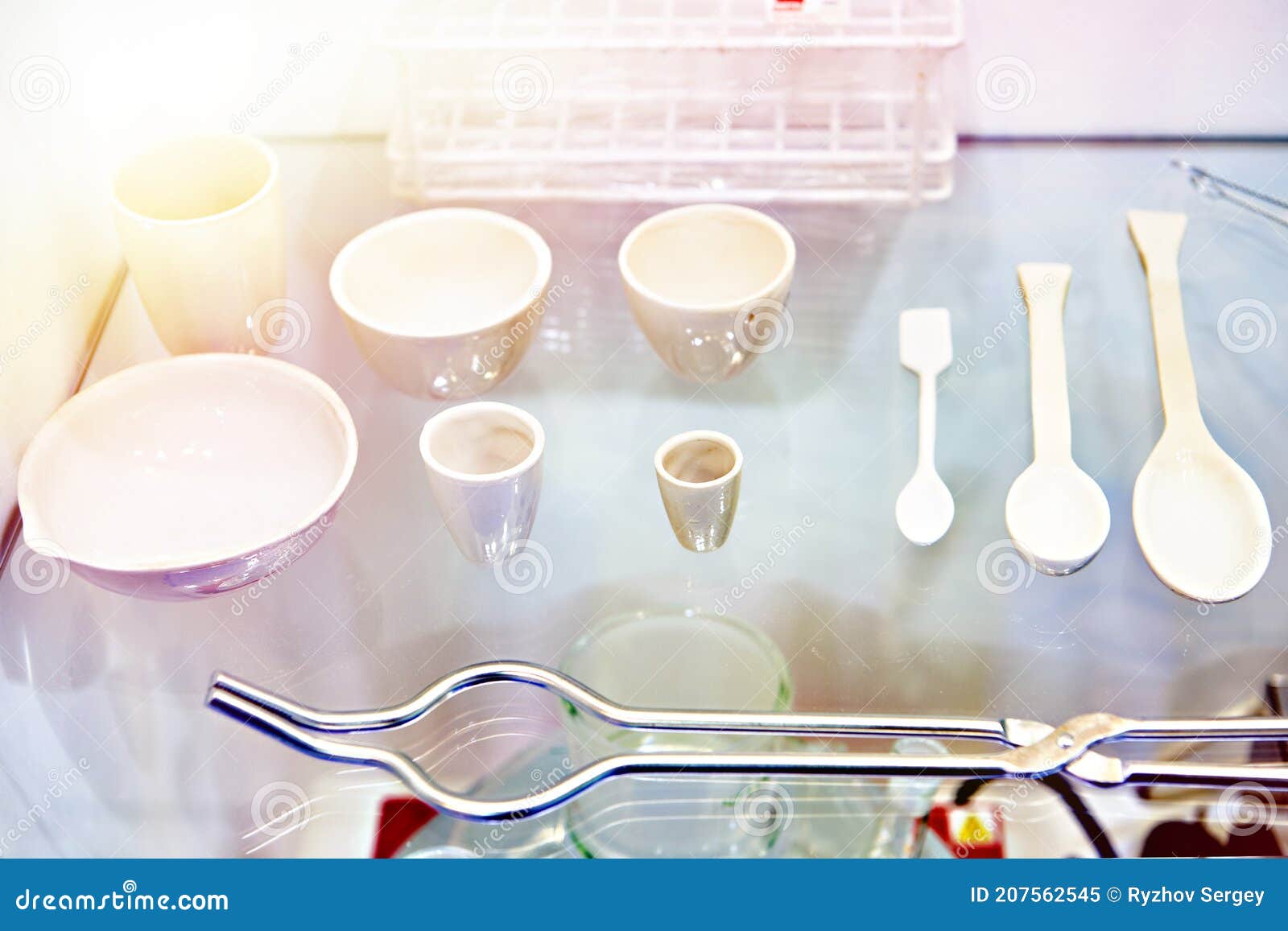 Ceramic Laboratory Glassware for Ovens Stock Image Image of