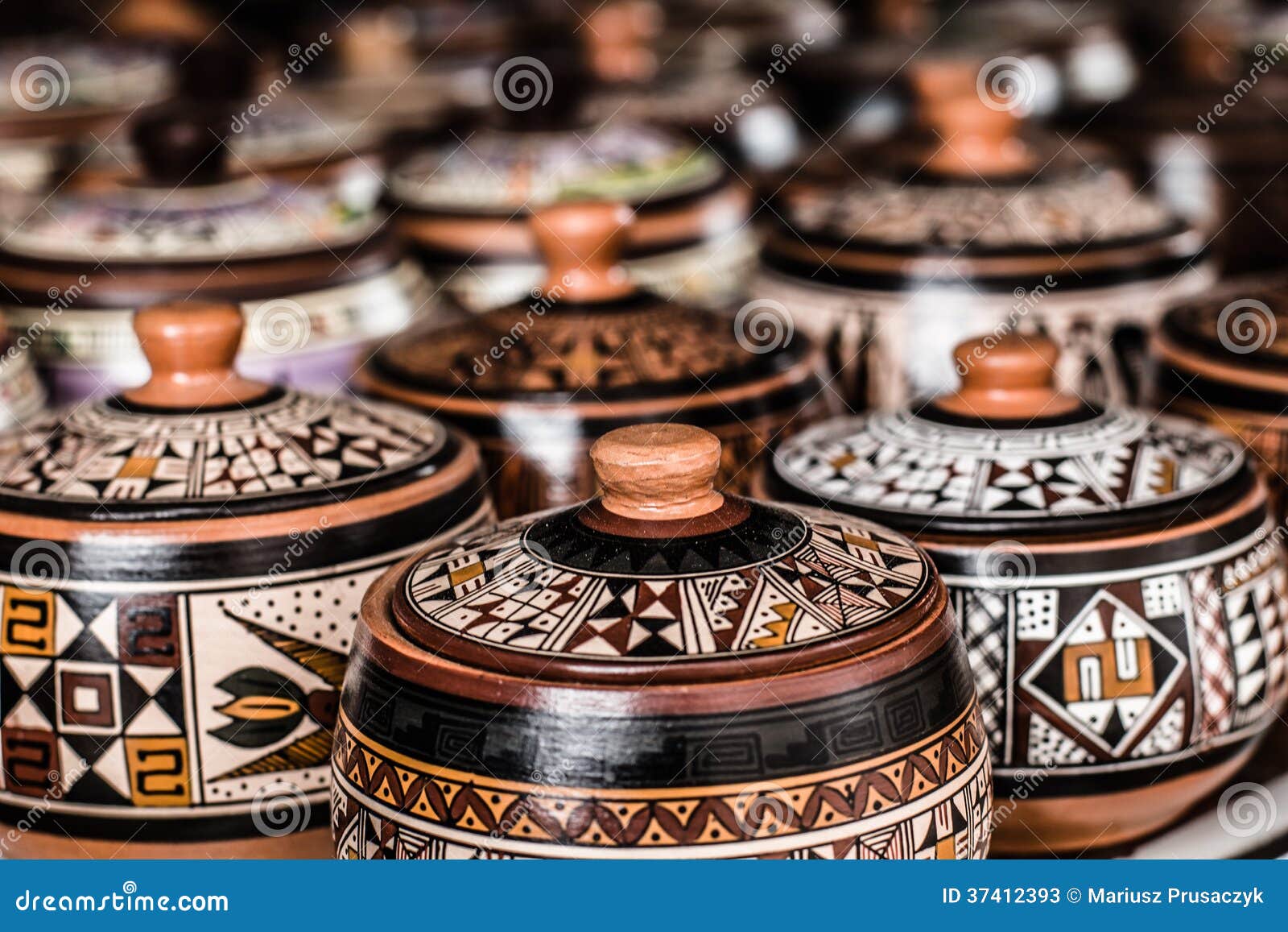Ceramic in Local Market in Peru, South America. Stock Image Image of