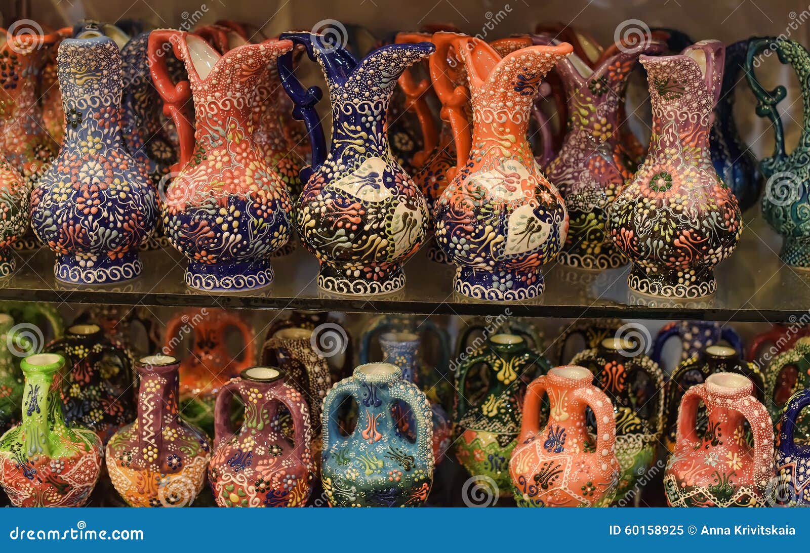 Ceramic Painted Vases and Jars Stock Image Image of jars, handicraft