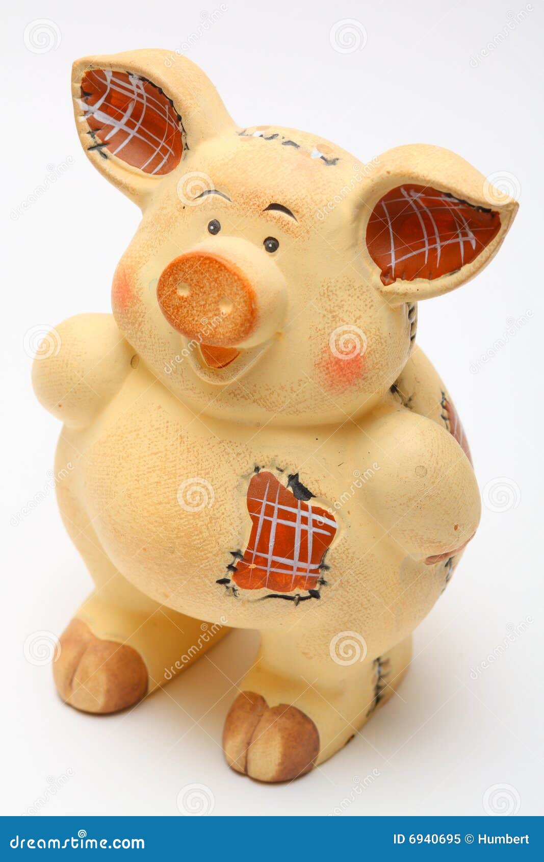 Ceramic pig stock image. Image of clay, small, isolated 6940695