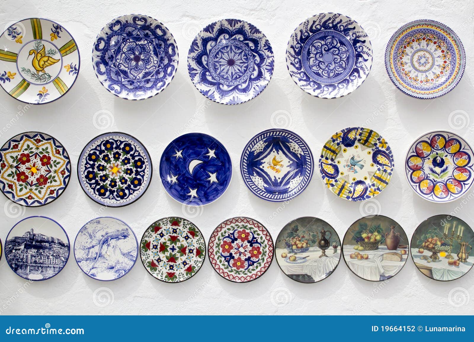 Ceramic Plates Crafts Mediterranean Stock Photo Image of