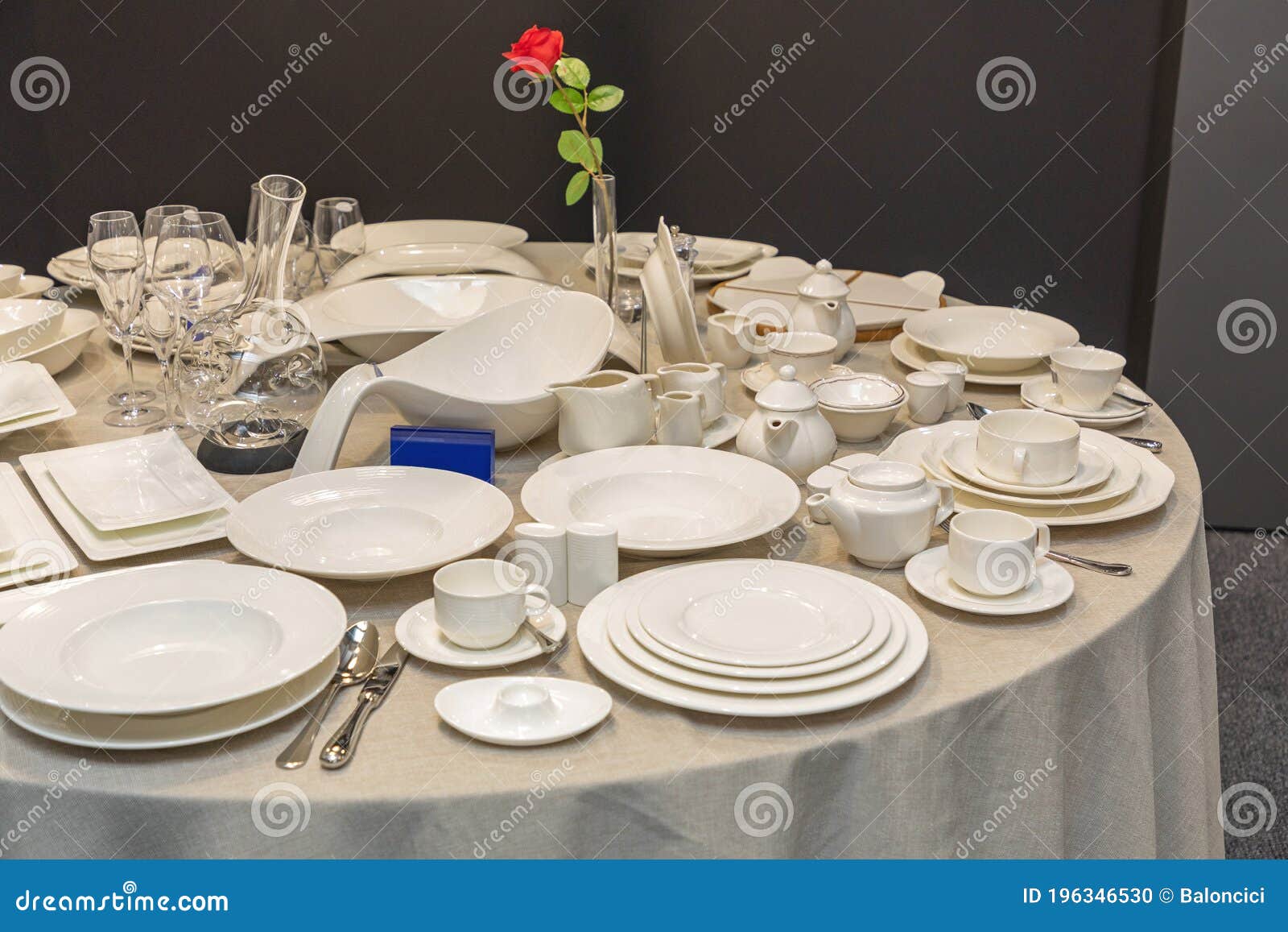 Ceramic Plates Table stock photo. Image of plate, dining - 196346530
