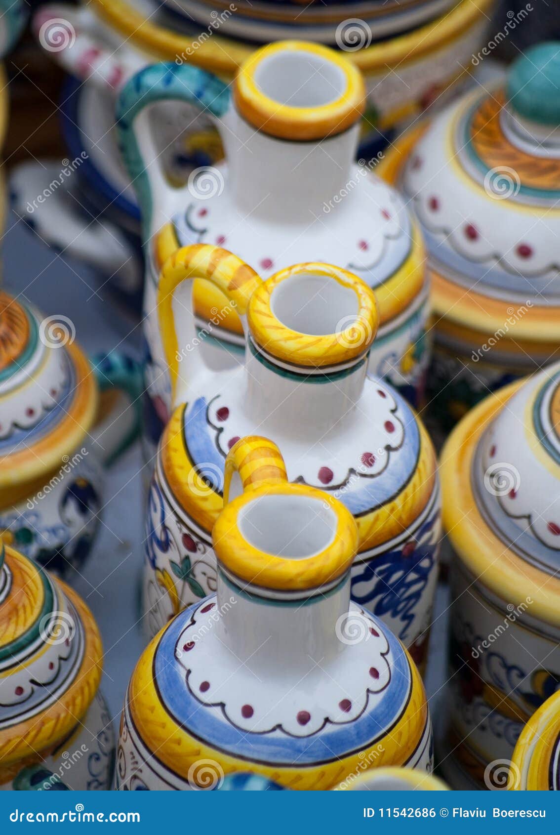 Ceramic Pot with Handle Tradional Porcelain Stock Photo Image of