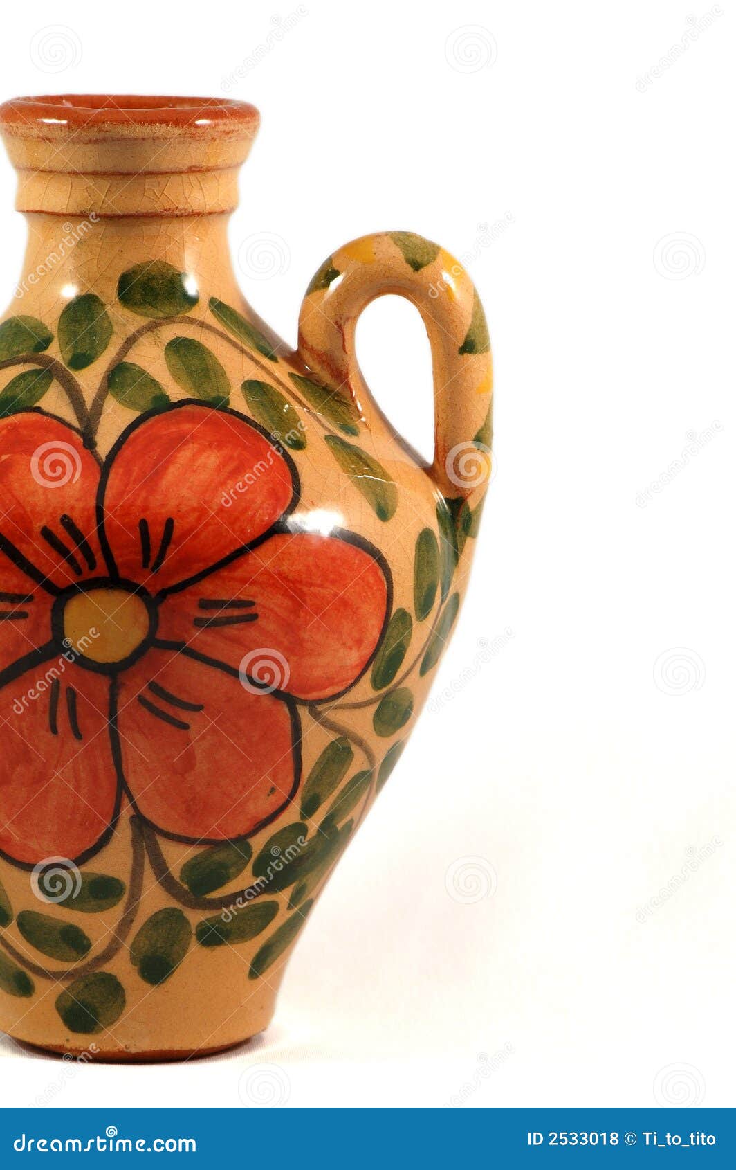 Ceramic pot with paint stock photo. Image of hand, handicraft 2533018