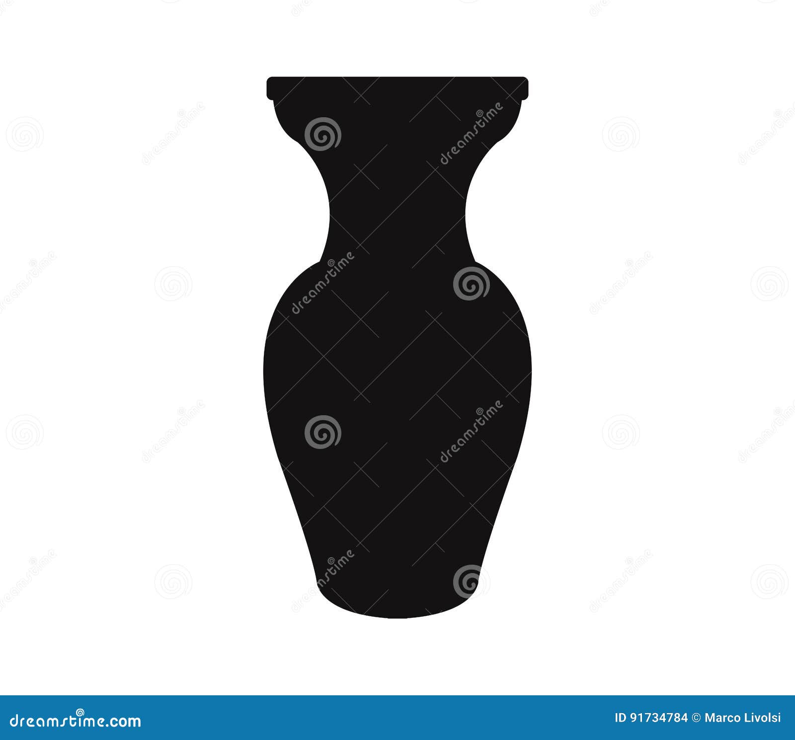 Ceramic Pot Silhouette Illustrated Stock Illustration Illustration of