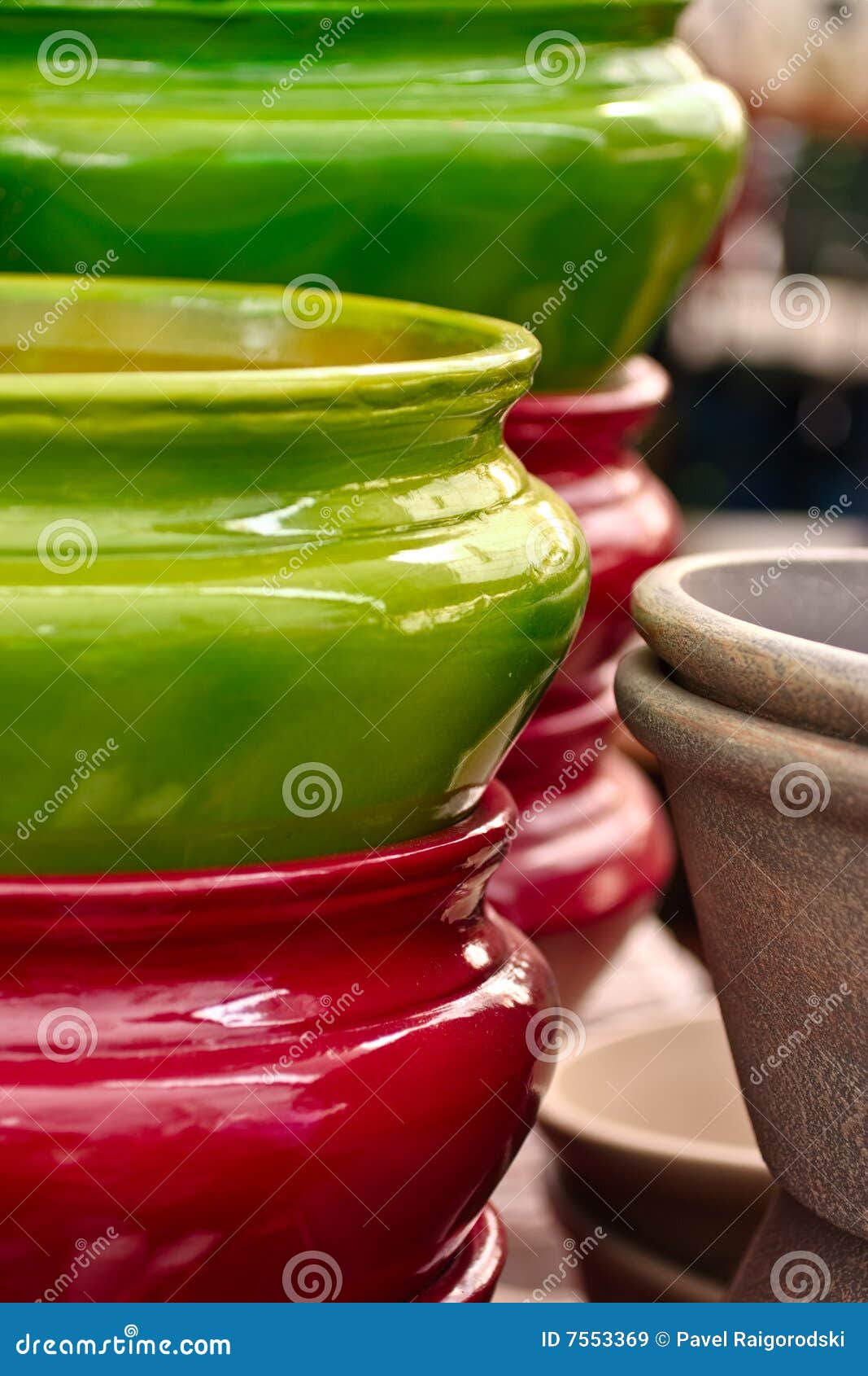 Ceramic pots stock image. Image of potter, clay, pottery 7553369