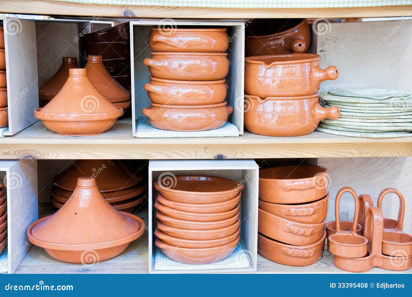 Ceramic pots stock photo. Image of kitchen, terracotta 33395408
