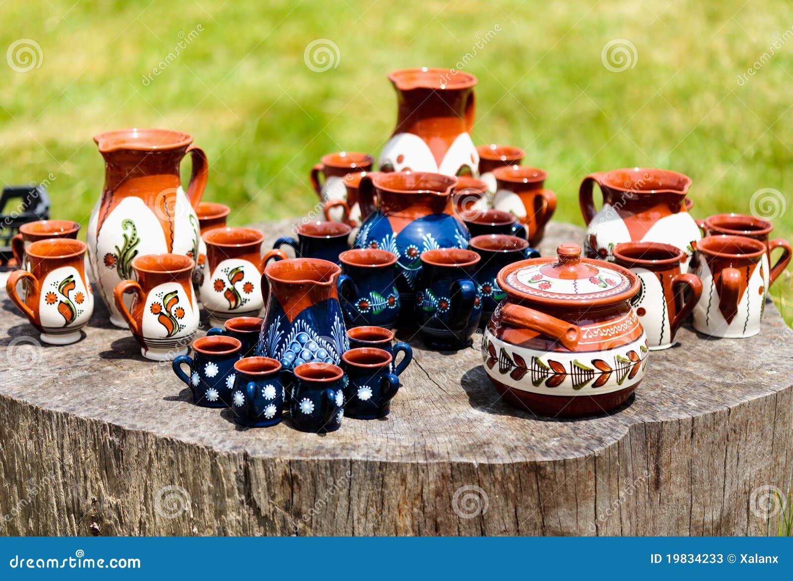 Ceramic Pottery at Horezu, Romania Stock Image Image of cups, objects