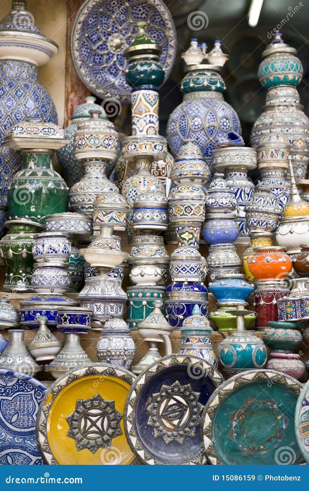 Ceramic Pottery Shop stock image. Image of culture, craft 15086159
