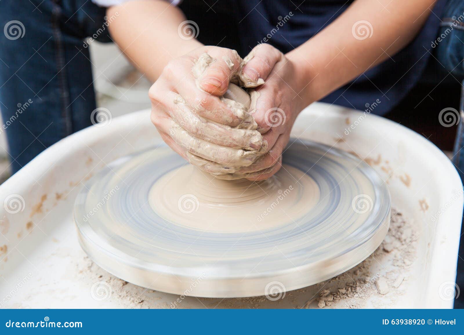 Ceramic production stock photo. Image of children, instruction 63938920