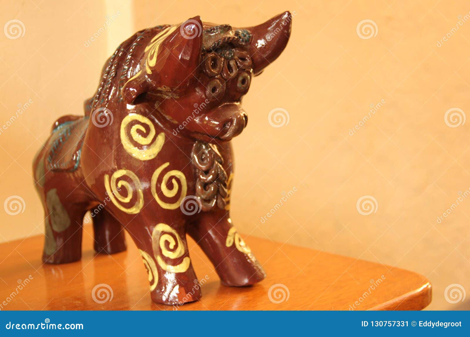 a ceramic pucara bull statues