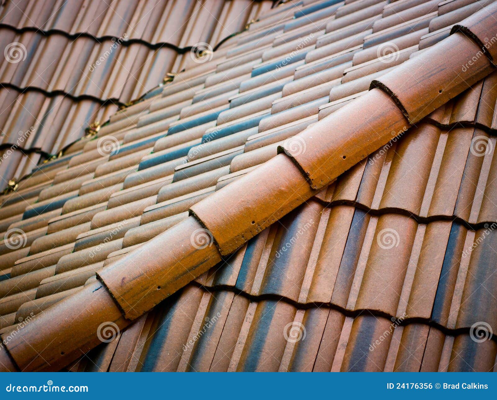Ceramic roofing tiles stock photo. Image of rain, roof 24176356