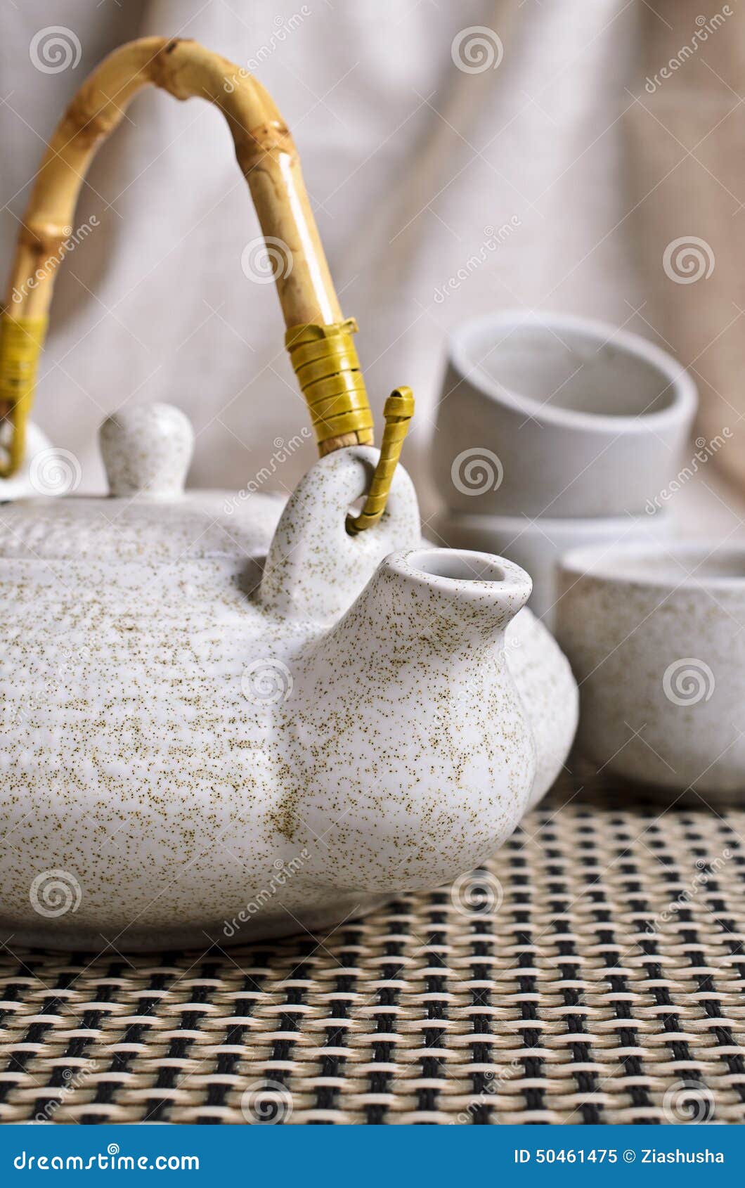 Ceramic Set for Tea Ceremony Stock Image Image of health, ceramic 50461475