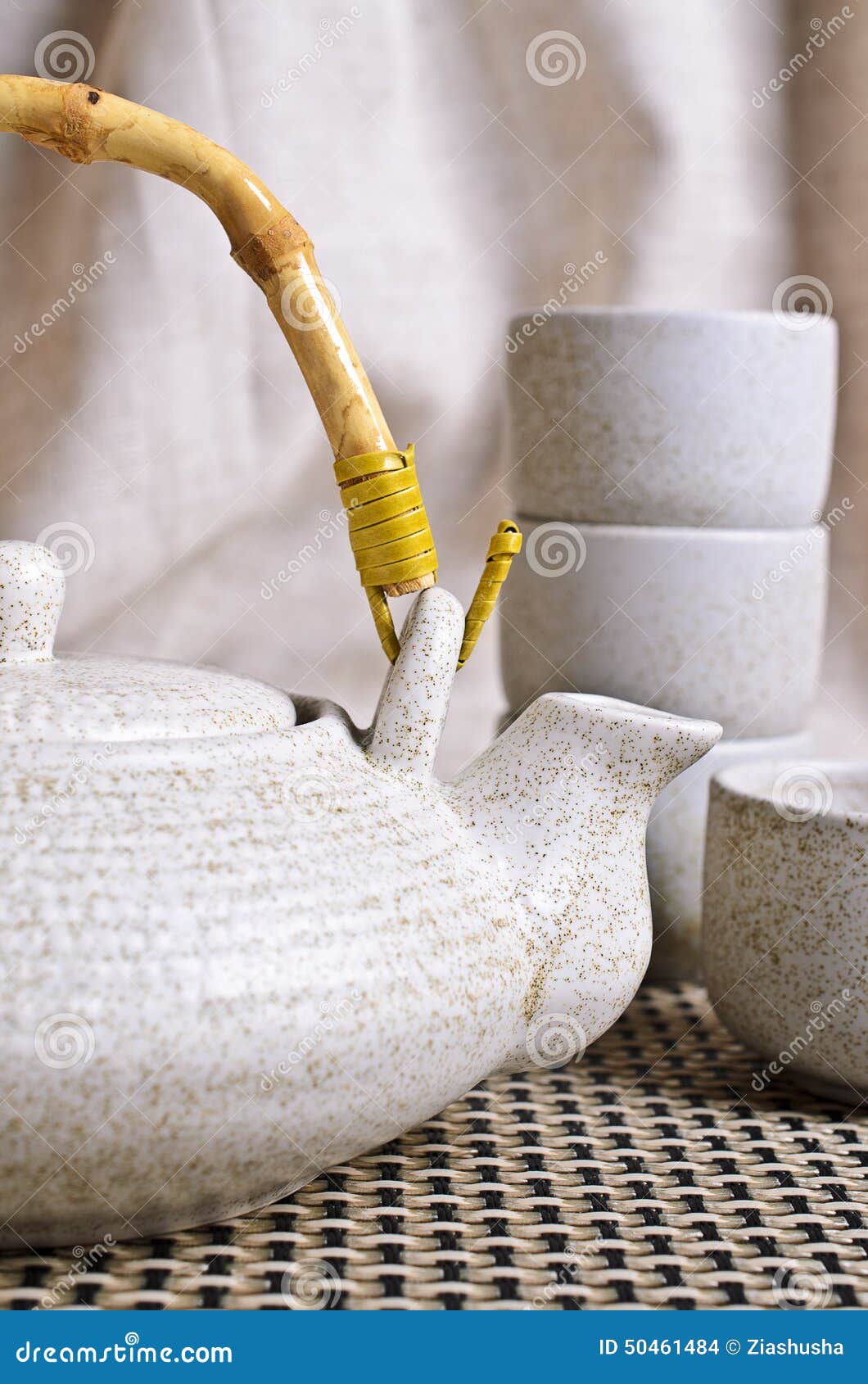 Ceramic Set for Tea Ceremony Stock Photo Image of healthy, kettle 50461484