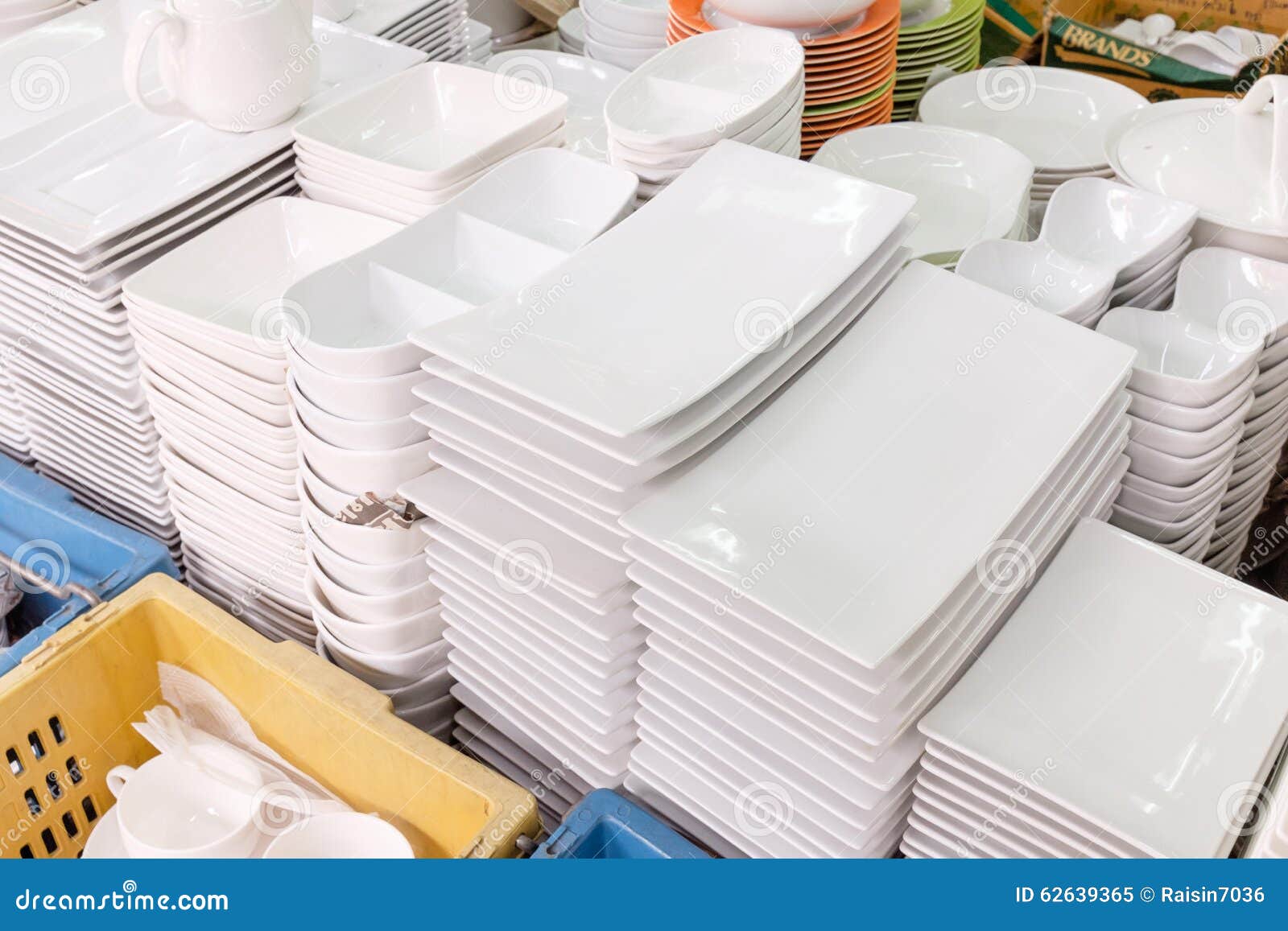 Ceramic Tableware in the Jatujak Weekend Market, Thailand. Stock Image