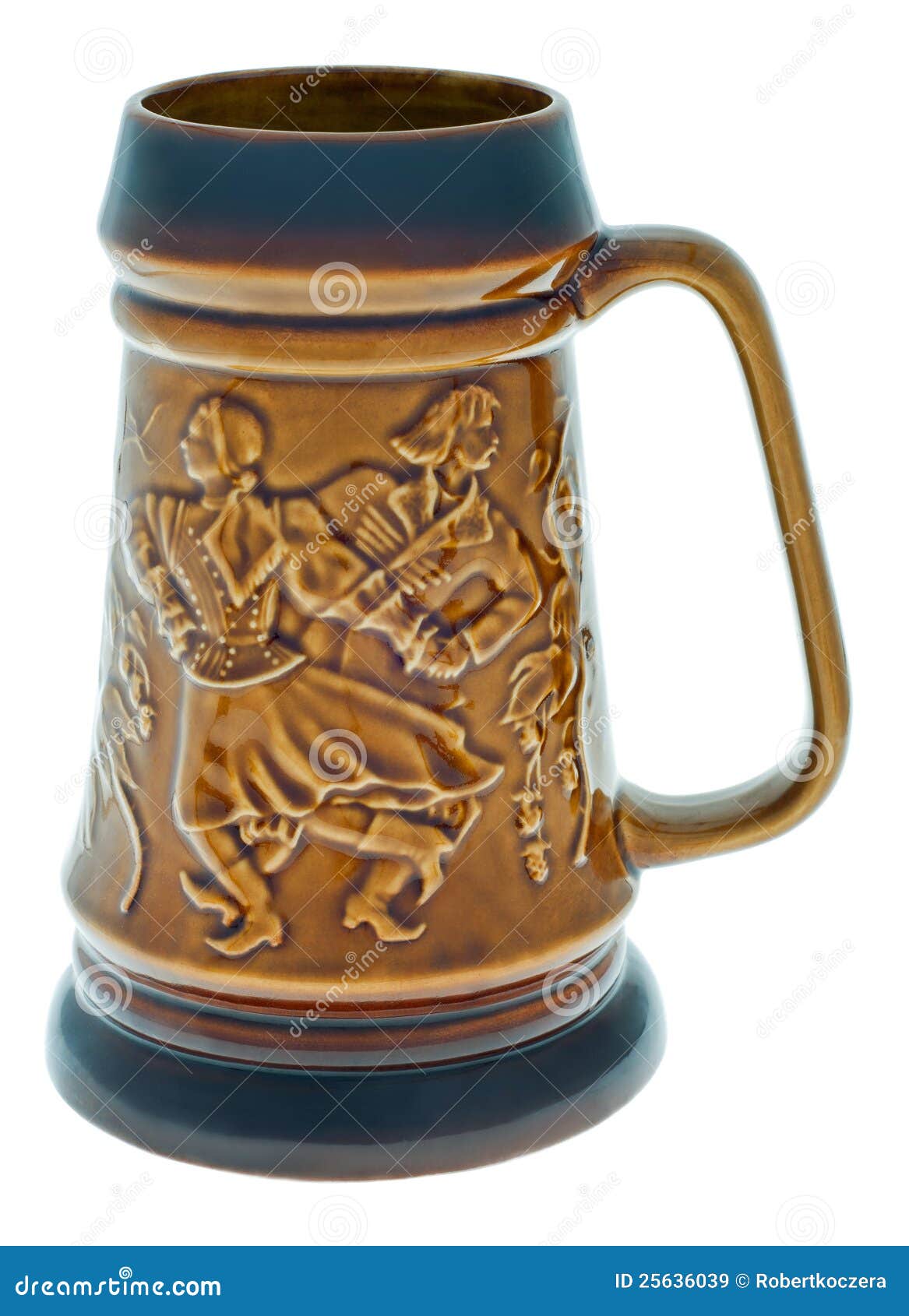 Ceramic tankard stock image. Image of white, handle, metal 25636039