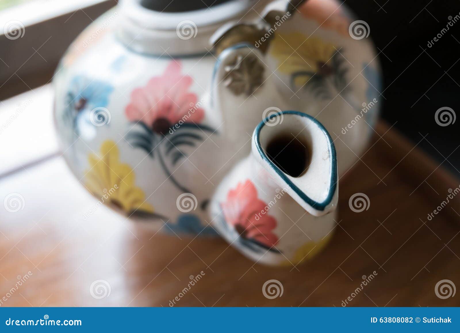 Ceramic Teapot of Hot Tea Drink Stock Photo Image of white, style