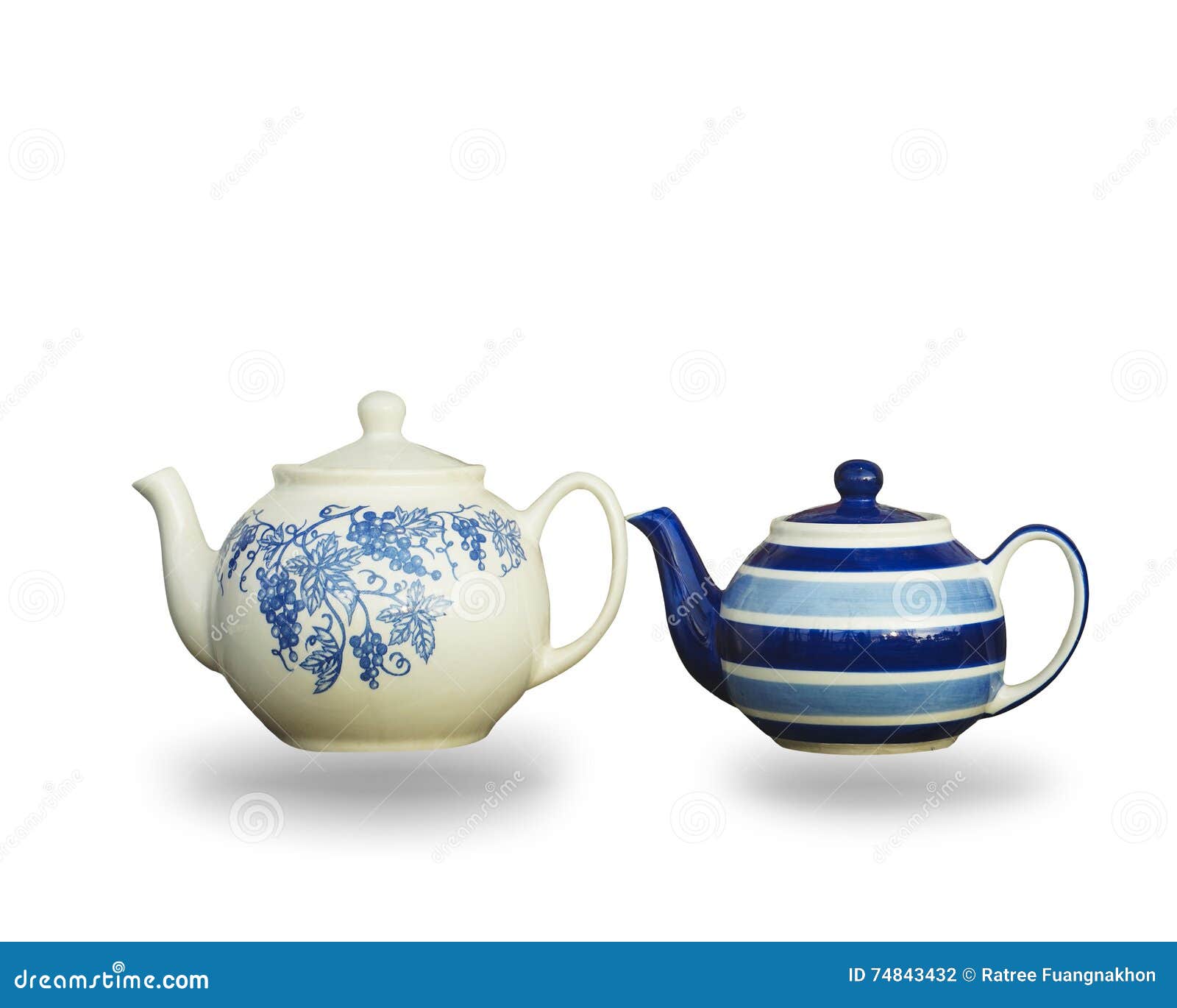 Ceramic Teapot Isolated On White Background. Stock Photo Image of