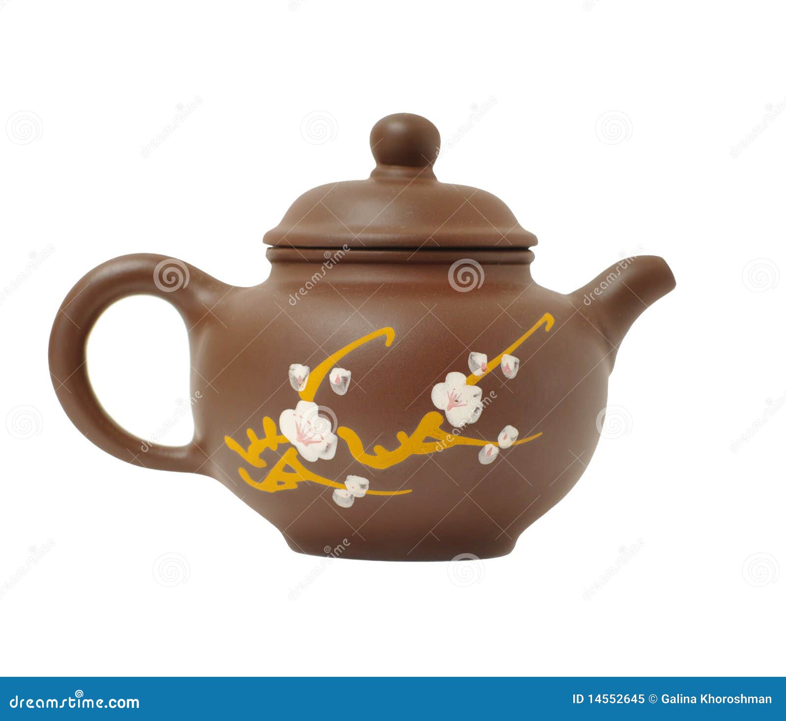 Ceramic teapot on white stock image. Image of japanesque 14552645
