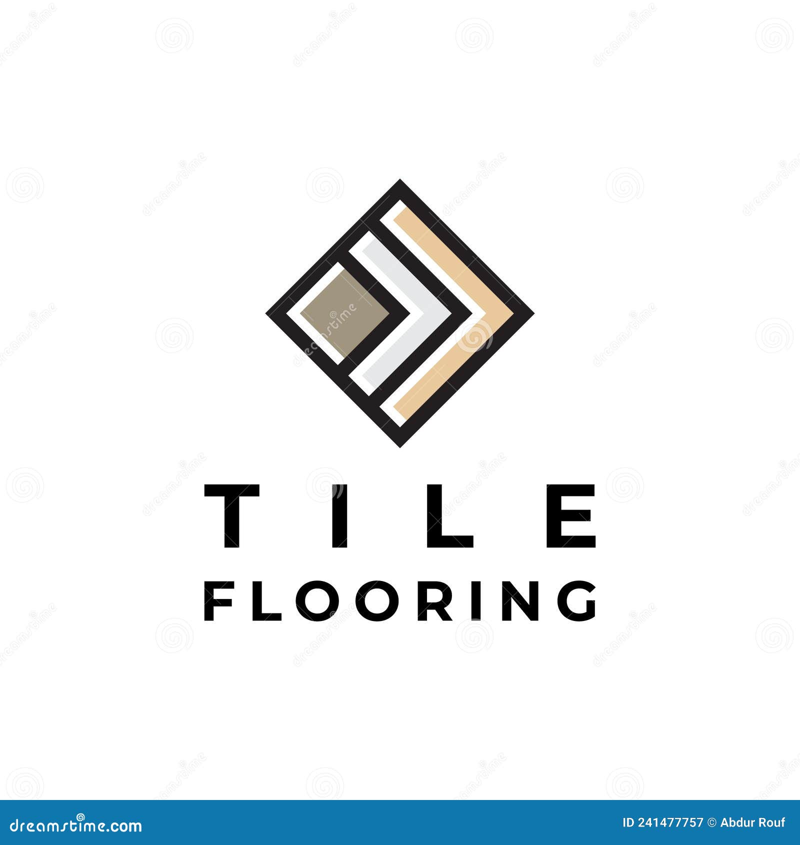 Ceramic Tile Stone Flooring Logo Design Stock Vector Illustration of