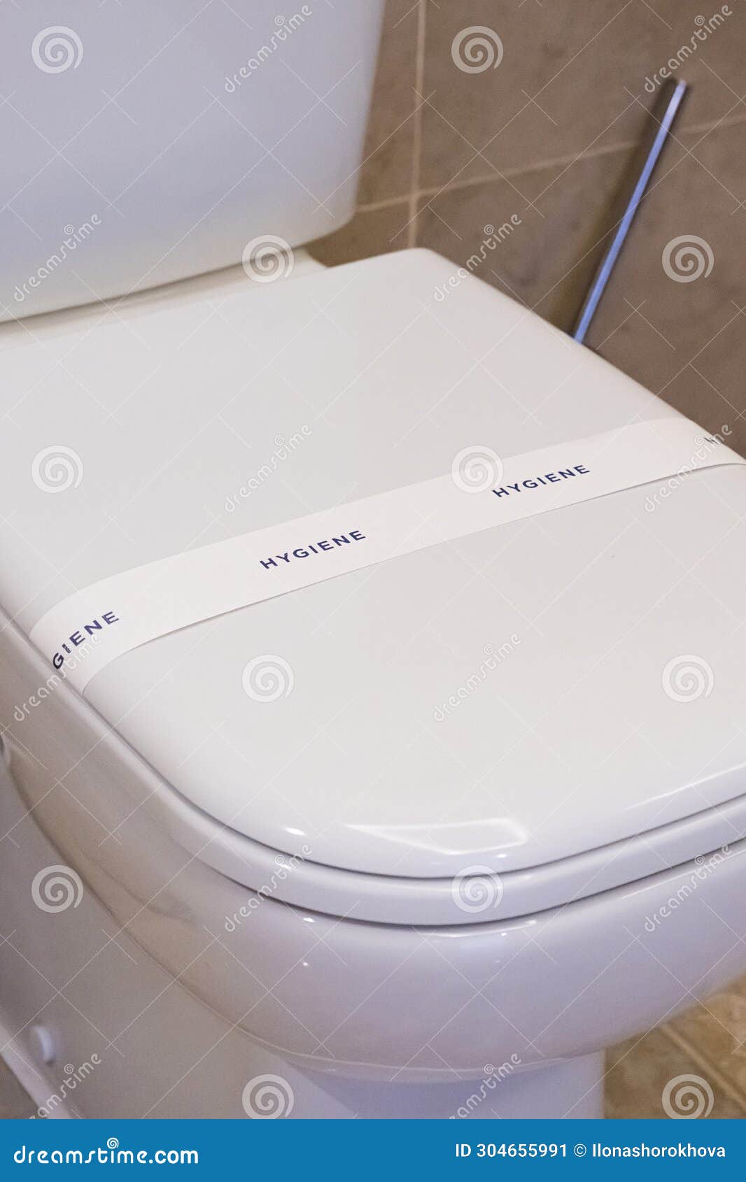 Ceramic Toilet Bowl Near Brown Marble Wall Stock Image Image of water