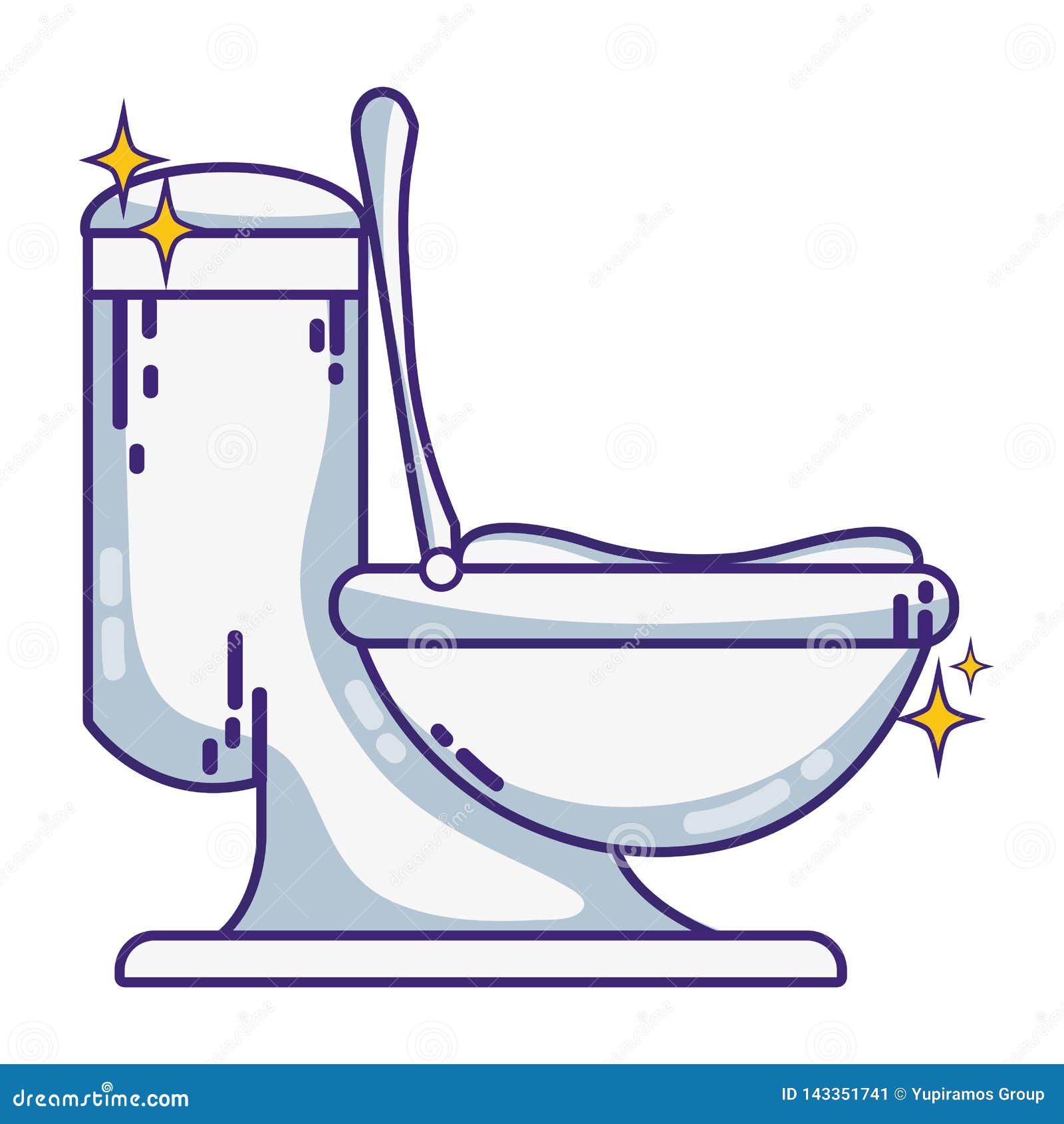 Ceramic Toilet Hygiene Domestic Stock Vector Illustration of wash