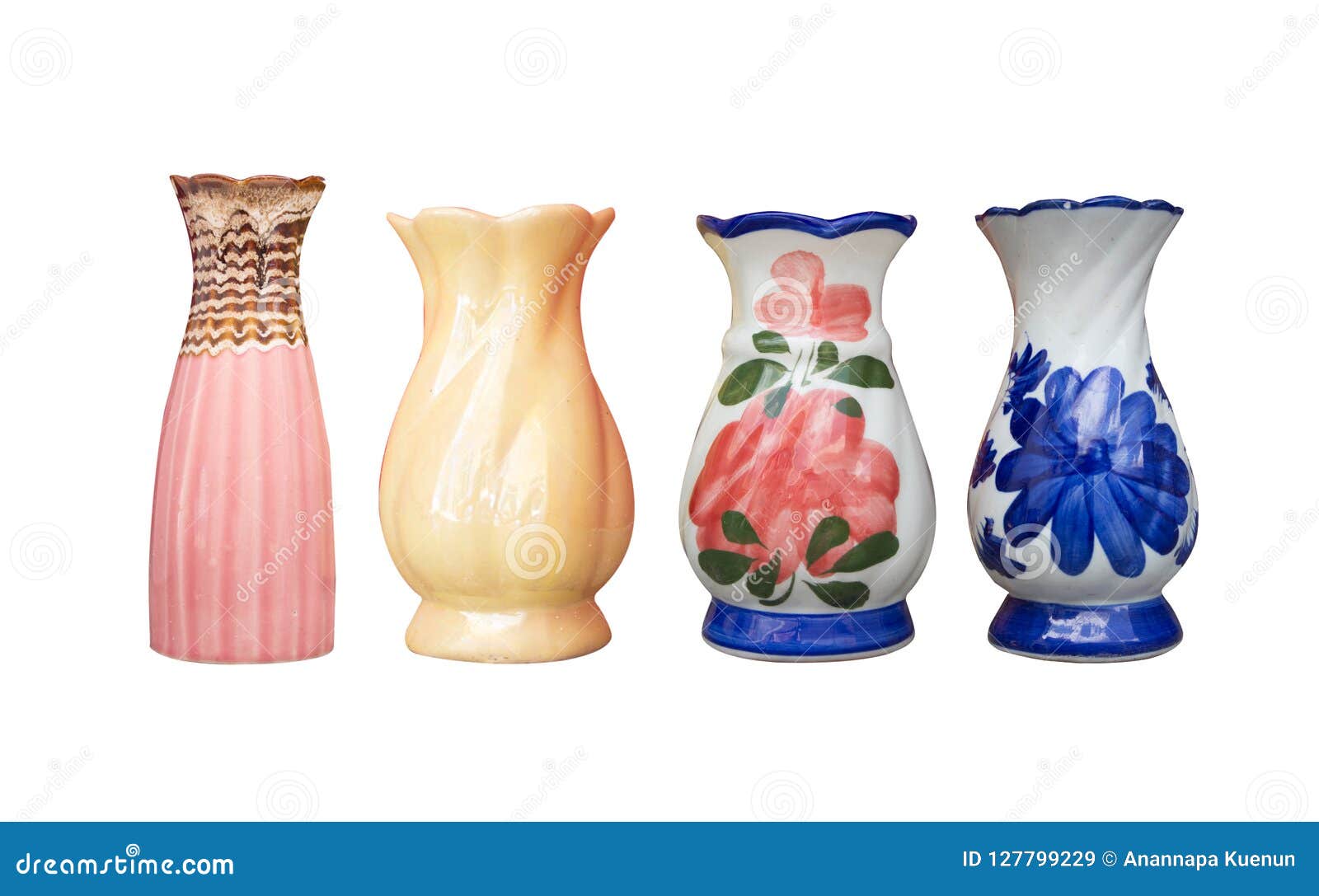 Ceramic Vases Paint Isolated Stock Image Image of ceramic, paint