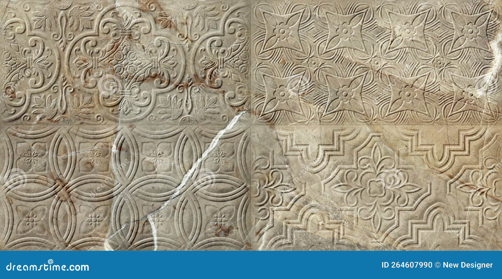 Ceramic Wall Tile Decor with Multi Color Continuous Joint Design. Also