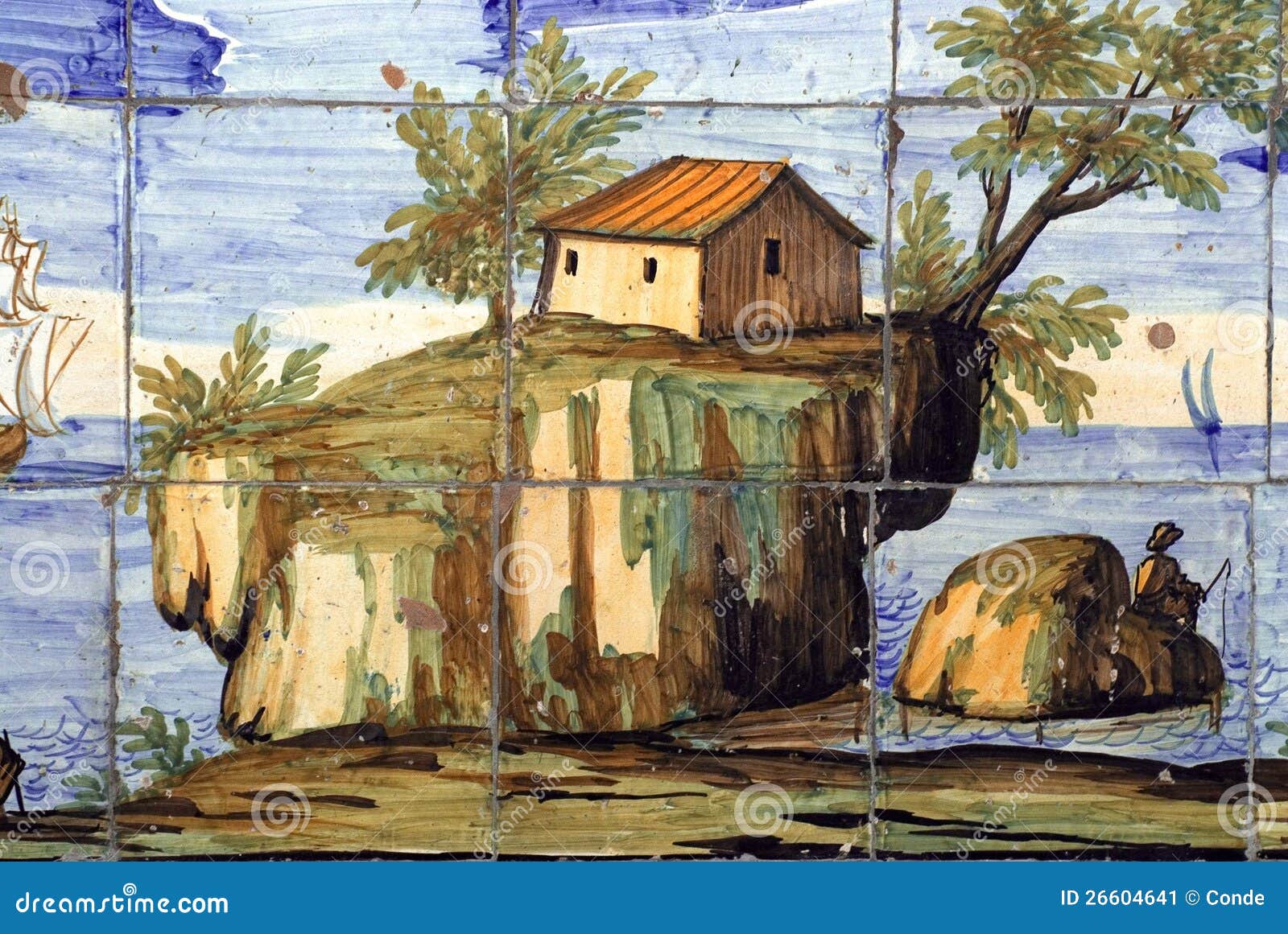 Ceramics in the City of Naples Stock Image Image of church, design