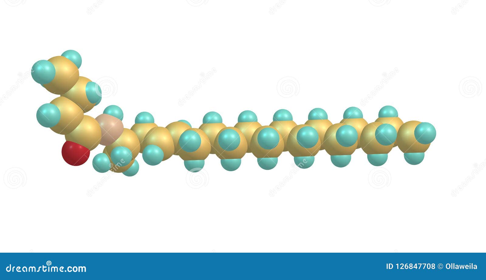 Ceramide Molecular Structure Isolated On White Stock Illustration