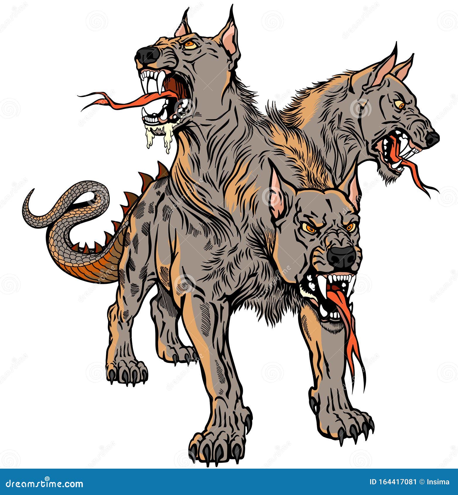 Hellhound vektor abbildung. Illustration von hades - 164417081