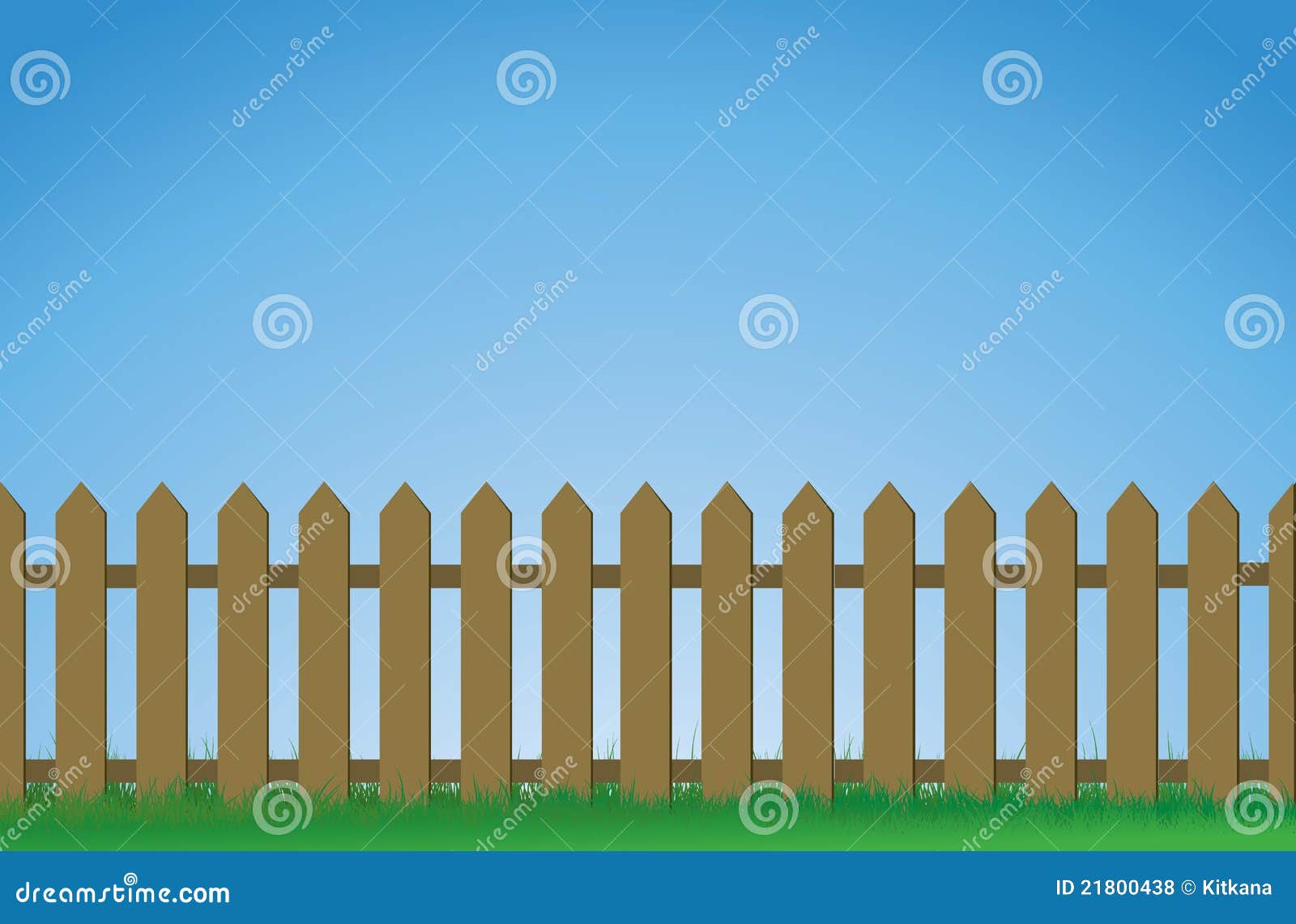 Valla de piquete marrón ilustración del vector. Ilustración de piquete -  21800438, image size:1600x1141