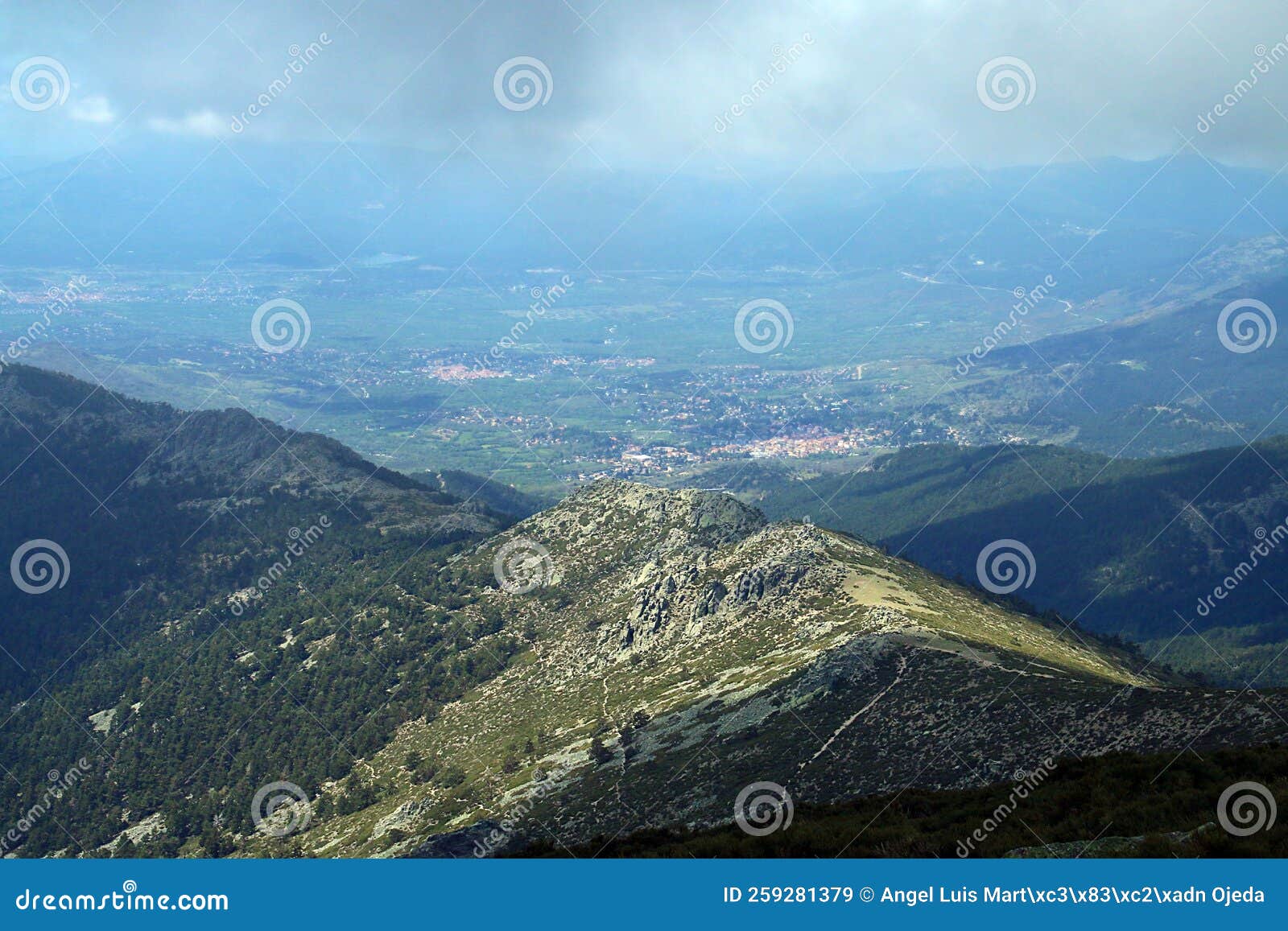 cercedilla and the ridge known as cuerda de las cabrillas in madrid, spain.