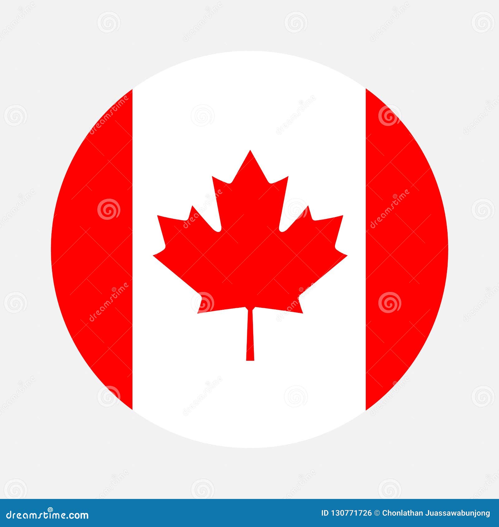 Cerchio Della Bandiera Del Canada Illustrazione Vettoriale Illustrazione Di Estratto Icona 130771726
