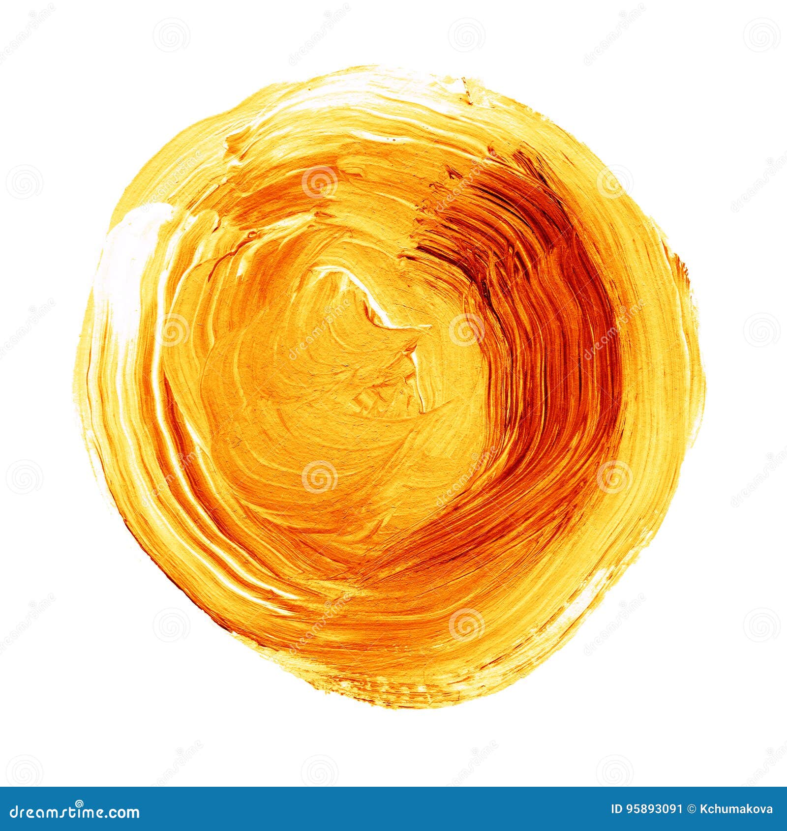 Cercle Acrylique D'isolement Sur Le Fond Blanc Jaune, Forme Ronde Orange  D'aquarelle Pour Le Texte Élément Pour La Conception Dif Image stock -  Image du dessin, automne: 95893091